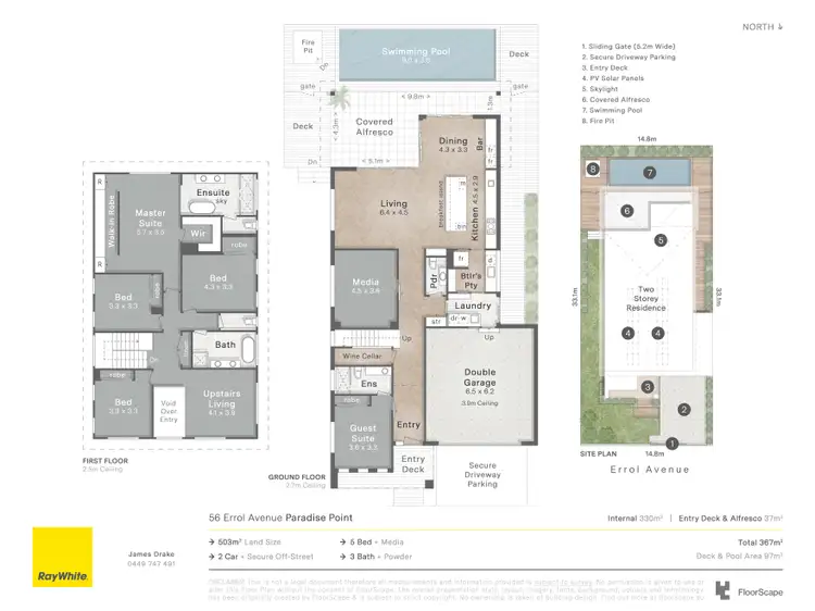 Floorplan of Homely house listing, 56 Errol Avenue, Paradise Point QLD 4216