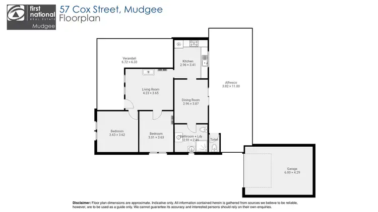 Floorplan of Homely house listing, 57 Cox Street, Mudgee NSW 2850