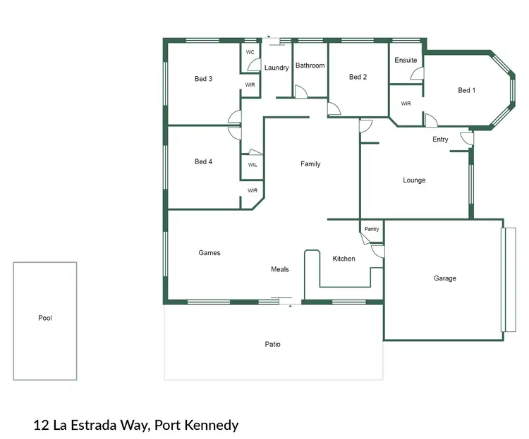 Floorplan of Homely house listing, 12 La Estrada Way, Port Kennedy WA 6172