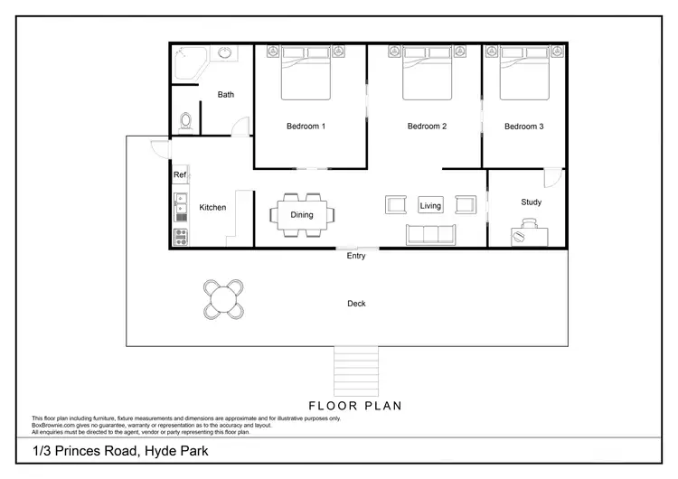 Floorplan of Homely house listing, 3 Princes Road, Hyde Park QLD 4812