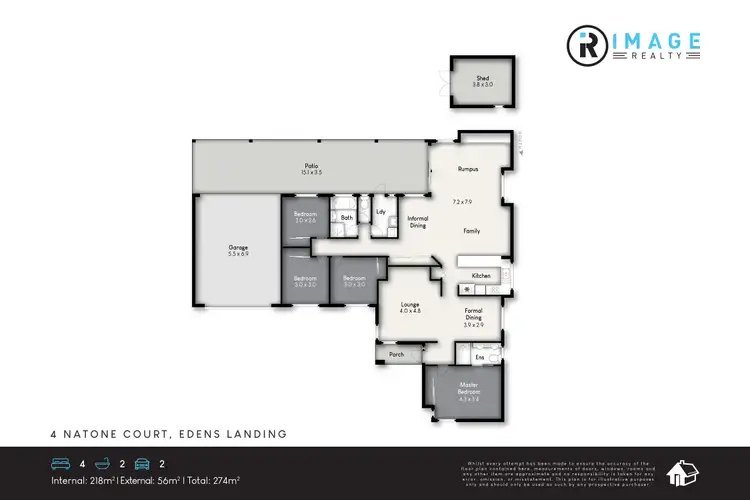 Floorplan of Homely house listing, 4 Natone Court, Edens Landing QLD 4207