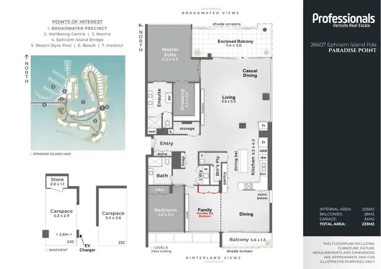 Floorplan of Homely apartment listing, 26607 Ephraim Island Parade, Paradise Point QLD 4216