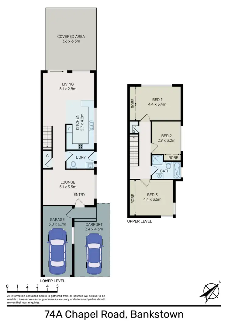 Floorplan of Homely semi-detached listing, 74A Chapel Road, Bankstown NSW 2200