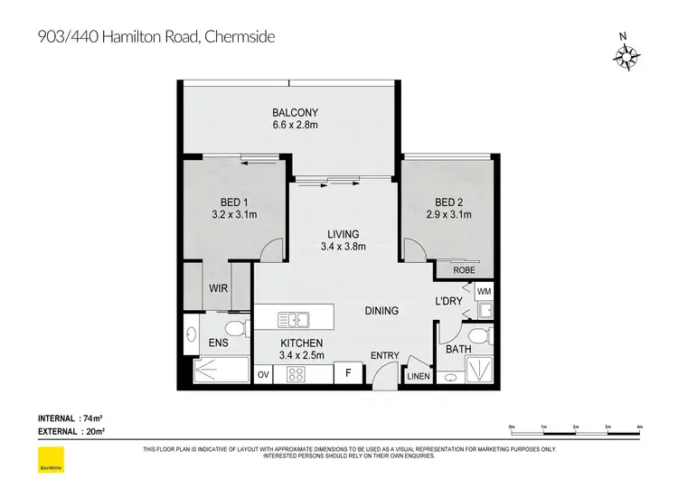 Floorplan of Homely apartment listing, 903/440 Hamilton Road, Chermside QLD 4032