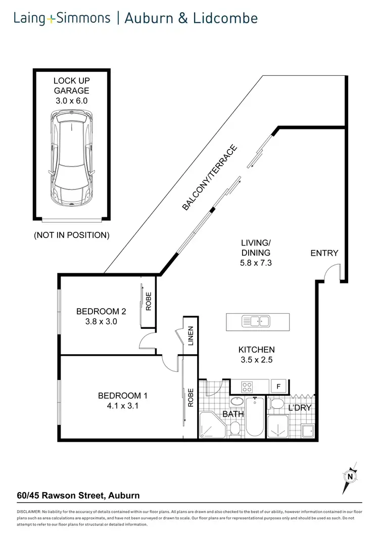 Floorplan of Homely apartment listing, 60/45 Rawson St, Auburn NSW 2144