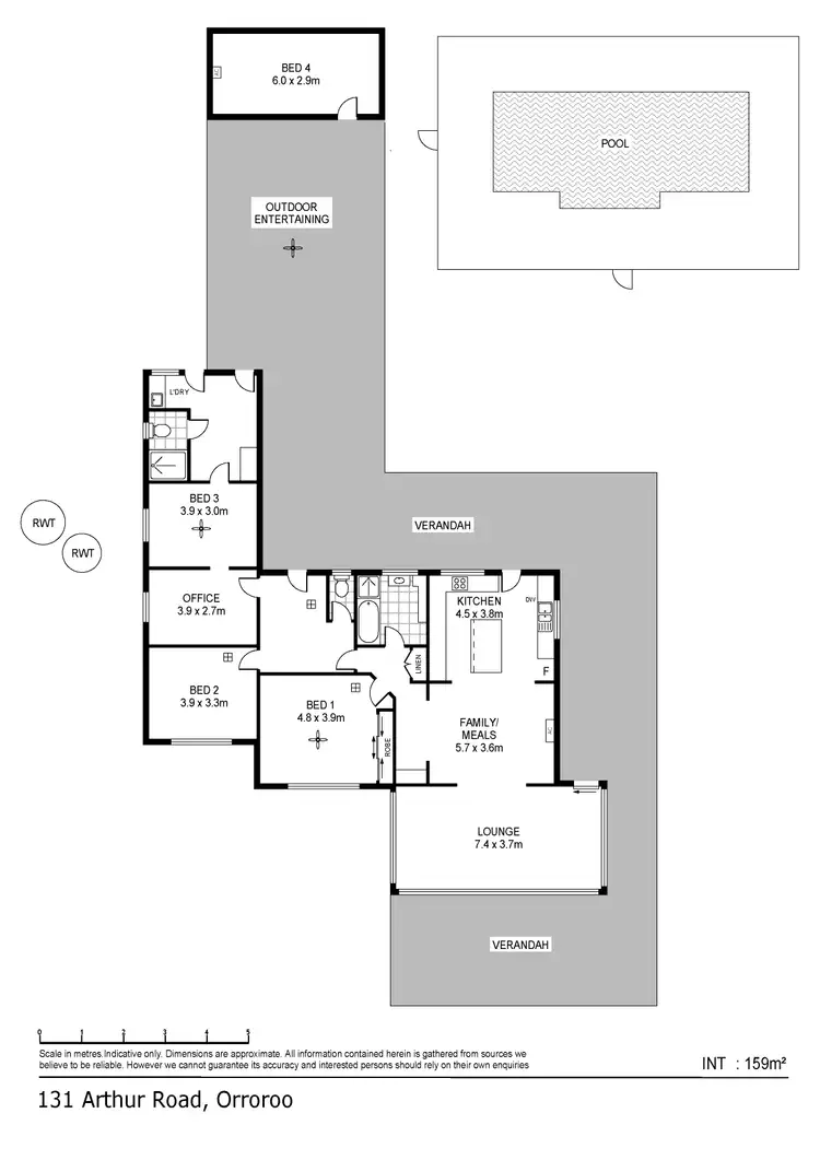 Floorplan of Homely rural property listing, 'Turner's' Arthur Road, Orroroo SA 5431