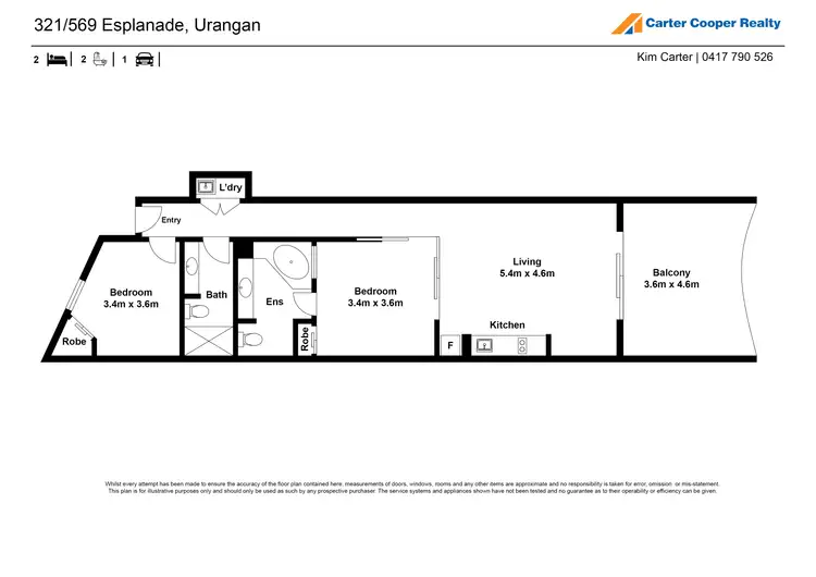 Floorplan of Homely unit listing, 321/569 Esplanade, Urangan QLD 4655