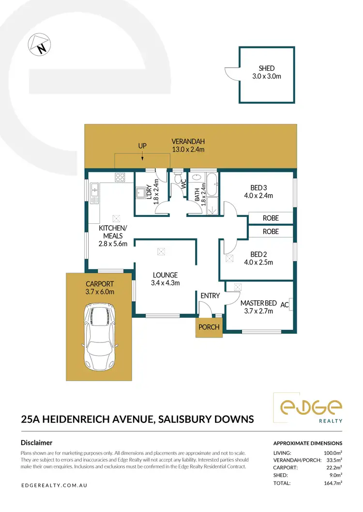 Floorplan of Homely house listing, 25A Heidenreich Avenue, Salisbury Downs SA 5108