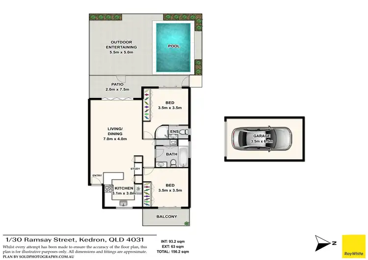 Floorplan of Homely unit listing, 1/30 Ramsay Street, Kedron QLD 4031