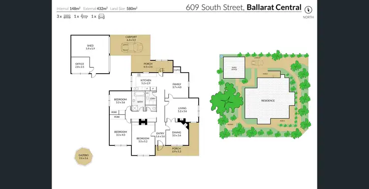 Floorplan of Homely house listing, 609 South Street, Ballarat Central VIC 3350