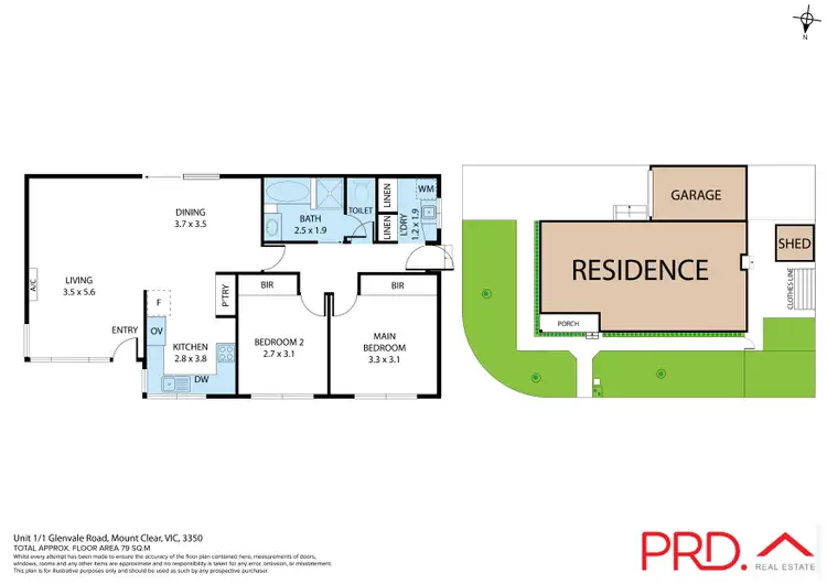 Floorplan of Homely unit listing, 1/1 Glenvale Road, Mount Clear VIC 3350