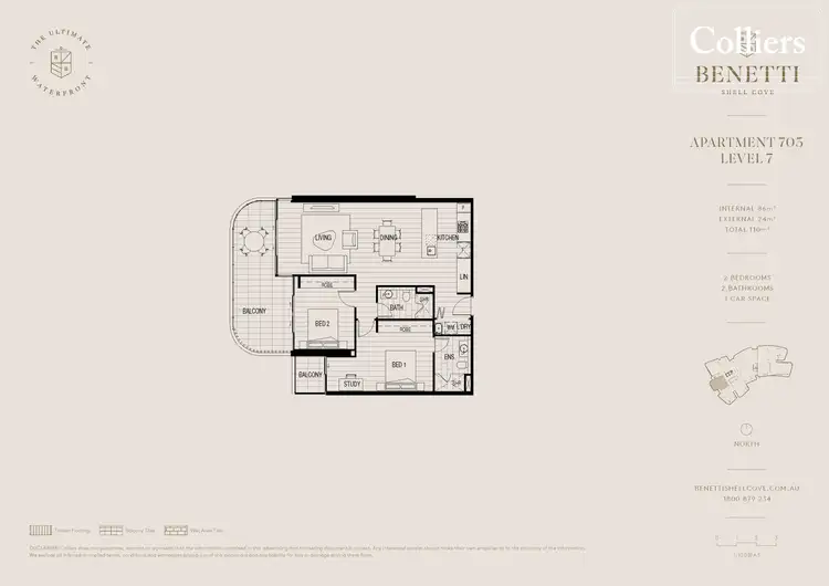 Floorplan of Homely apartment listing, 703/10 Waterfront Promenade, Shell Cove NSW 2529