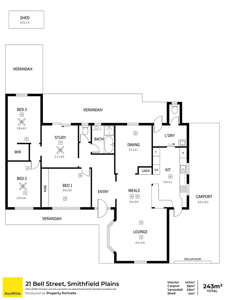 Floorplan of Homely house listing, 21 Bell Street, Smithfield Plains SA 5114