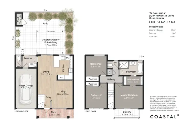 Floorplan of Homely townhouse listing, 21/84 Franklin Drive, Mudgeeraba QLD 4213