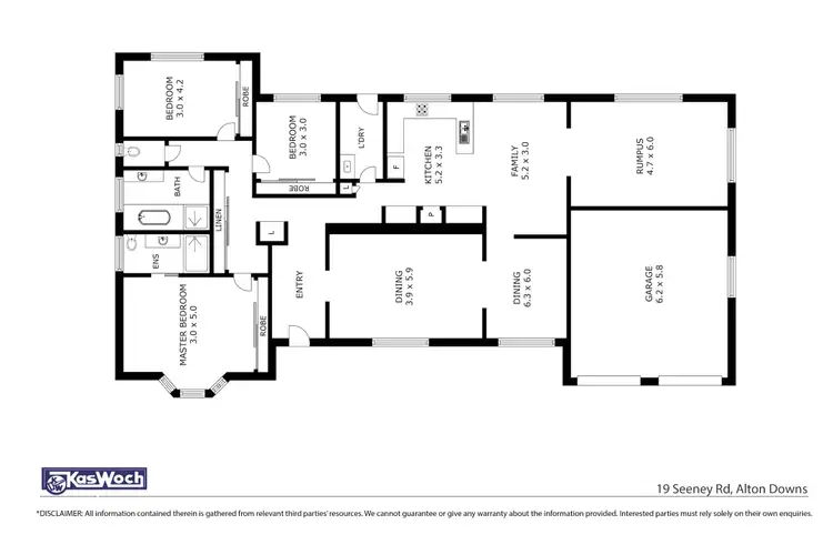 Floorplan of Homely rural property listing, 19 SEENEY ROAD, Alton Downs QLD 4702