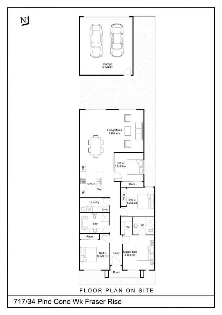 Floorplan of Homely house listing, 34 Pinecone Walk Botania, Fraser Rise VIC 3336