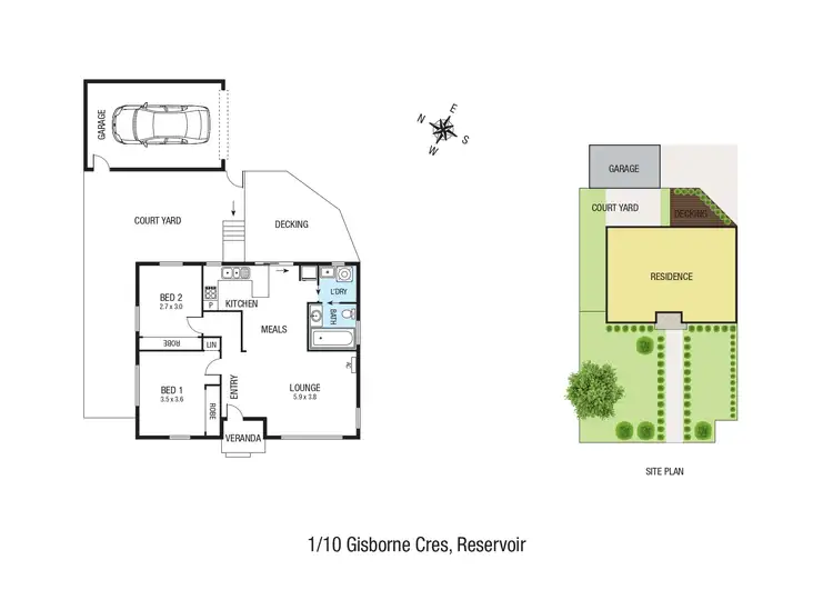 Floorplan of Homely house listing, 10 Gisborne Crescent, Reservoir VIC 3073