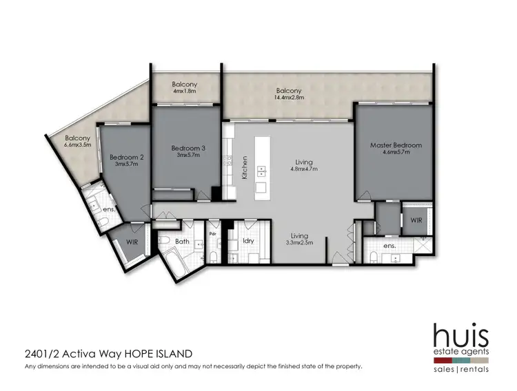 Floorplan of Homely unit listing, 2401/2 Activa Way, Hope Island QLD 4212