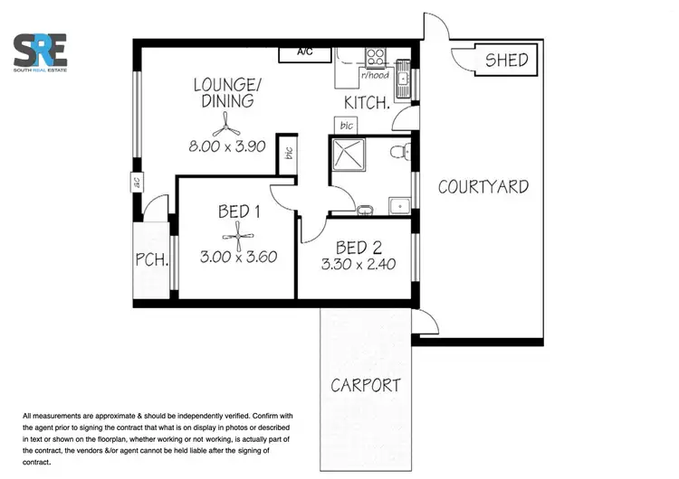 Floorplan of Homely unit listing, 1/22 Deepdene Avenue, Mitchell Park SA 5043