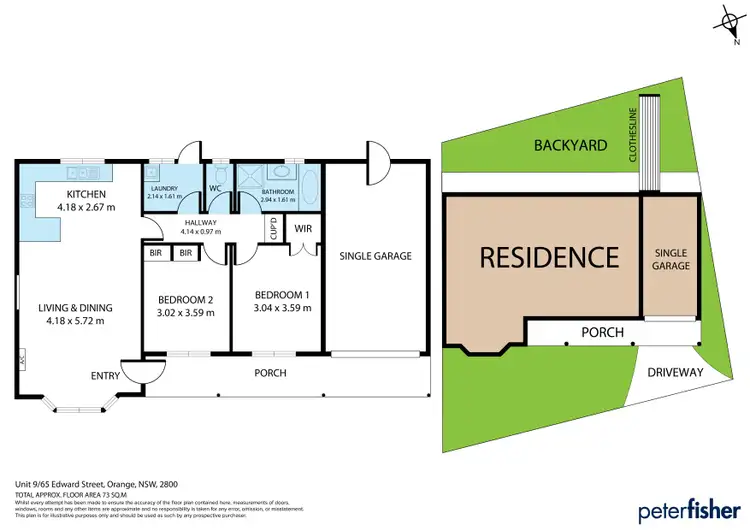 Floorplan of Homely unit listing, 9/65 Edward Street, Orange NSW 2800