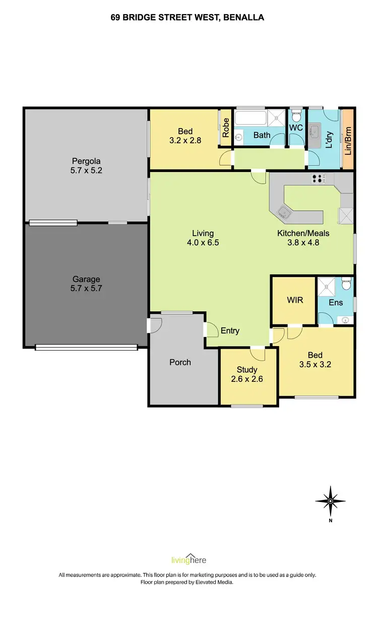 Floorplan of Homely townhouse listing, 69 Bridge Street West, Benalla VIC 3672