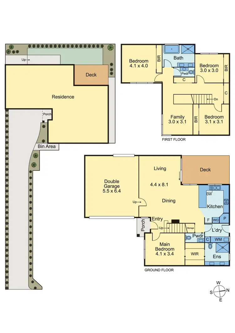 Floorplan of Homely townhouse listing, 2/17 Fenton Street, Huntingdale VIC 3166
