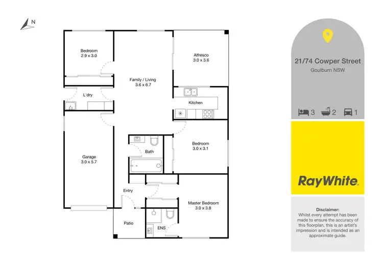 Floorplan of Homely house listing, 21/74 Cowper Street, Goulburn NSW 2580