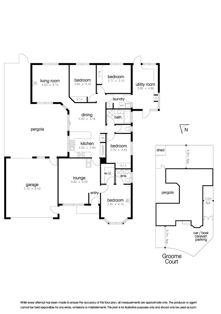 Floorplan of Homely house listing, 6 Groome Court, Altona Meadows VIC 3028