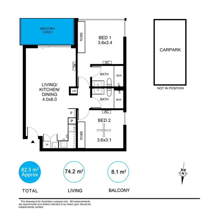 Floorplan of Homely apartment listing, 901/297 Pirie Street, Adelaide SA 5000