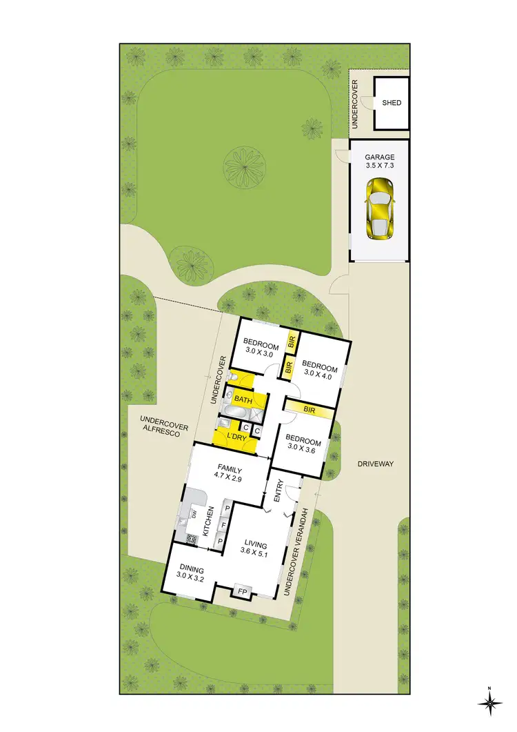 Floorplan of Homely house listing, 15 Lansdowne Court, Grovedale VIC 3216