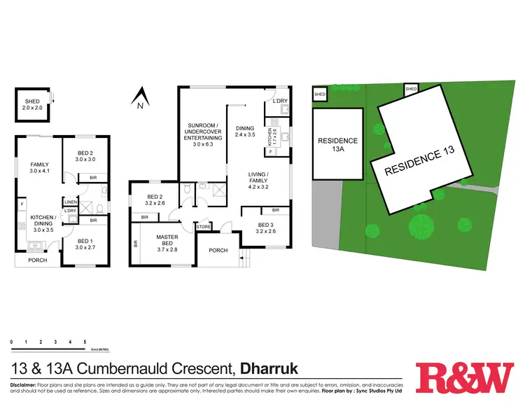 Floorplan of Homely house listing, 13 & 13A Cumbernauld Crescent, Dharruk NSW 2770