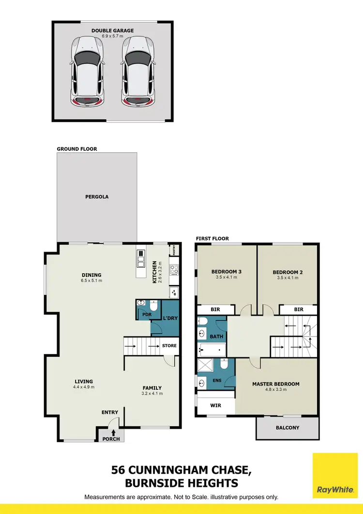 Floorplan of Homely house listing, 56 Cunningham Chase, Burnside Heights VIC 3023
