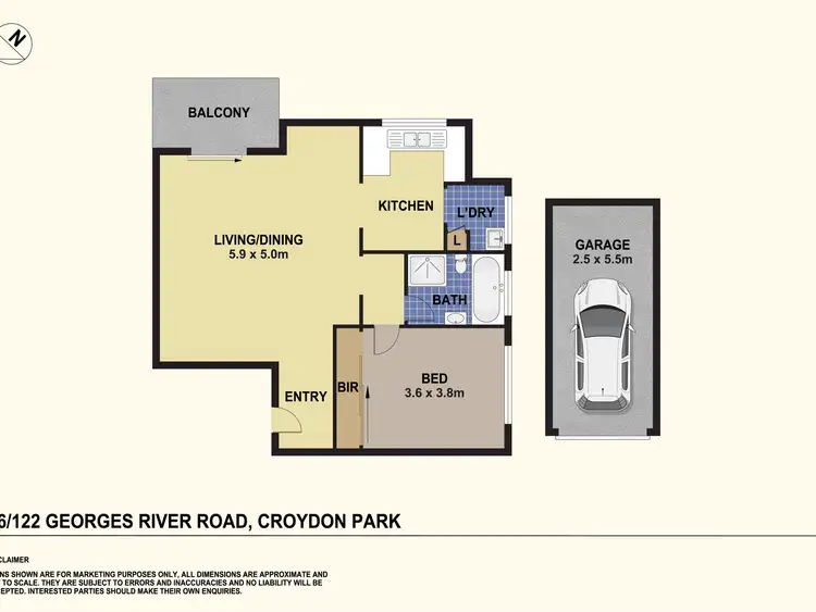 Floorplan of Homely apartment listing, 26/122-132 Georges River Road, Croydon Park NSW 2133
