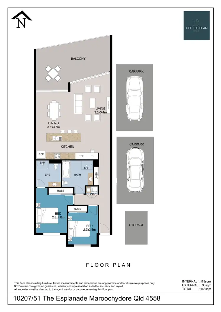 Floorplan of Homely apartment listing, 10207/51-55 The Esplanade, Maroochydore QLD 4558