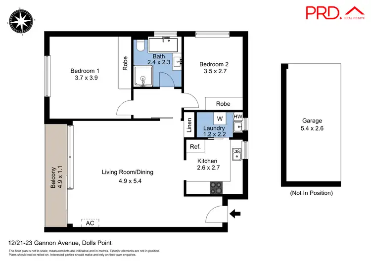 Floorplan of Homely unit listing, 12/21-23 Gannon Avenue, Dolls Point NSW 2219