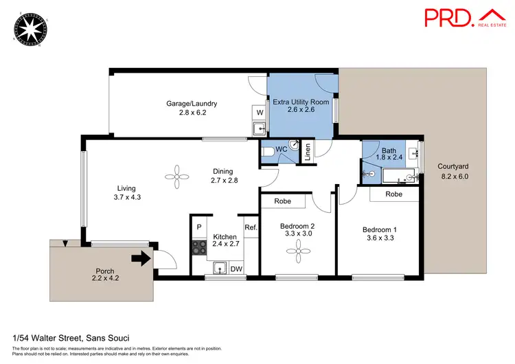 Floorplan of Homely villa listing, 1/54-56 Walter Street, Sans Souci NSW 2219