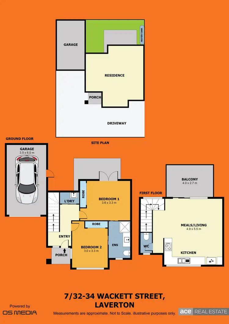 Floorplan of Homely townhouse listing, 7/32 Wackett Street, Laverton VIC 3028