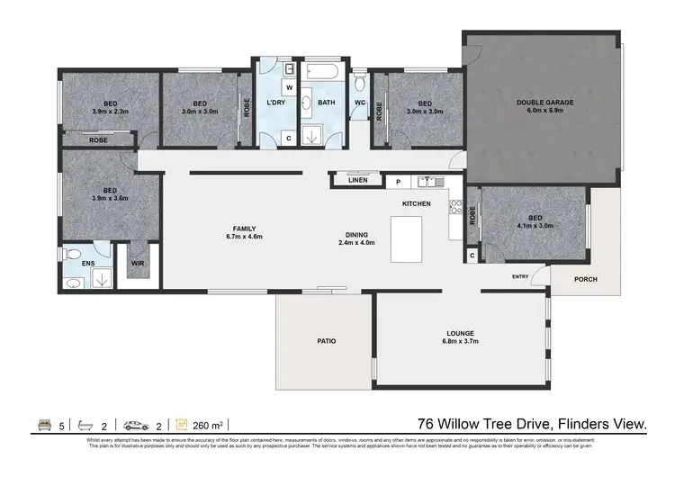 Floorplan of Homely house listing, 76 Willowtree Drive, Flinders View QLD 4305