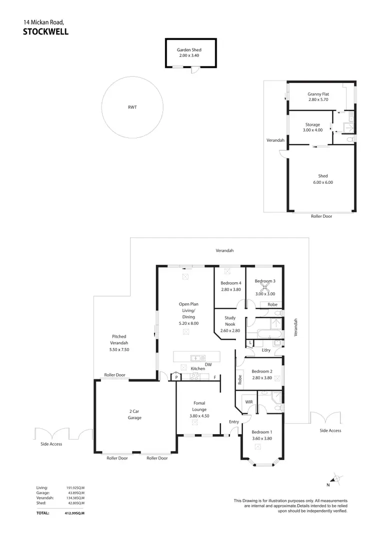 Floorplan of Homely house listing, 14 Mickan Road, Stockwell SA 5355