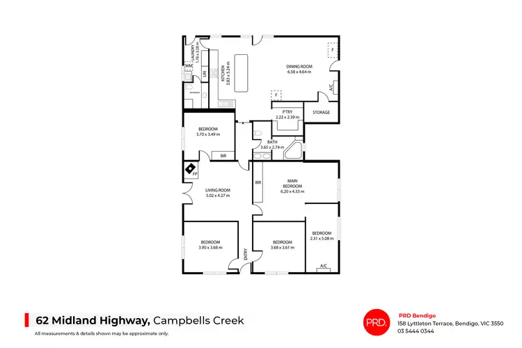 Floorplan of Homely house listing, 62 Midland Highway, Campbells Creek VIC 3451