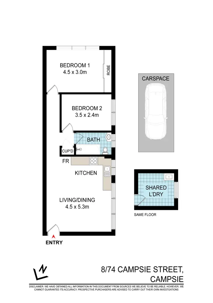 Floorplan of Homely apartment listing, 8/74 Campsie Street, Campsie NSW 2194