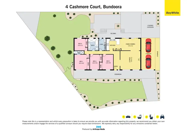 Floorplan of Homely house listing, 4 Cashmore Court, Bundoora VIC 3083