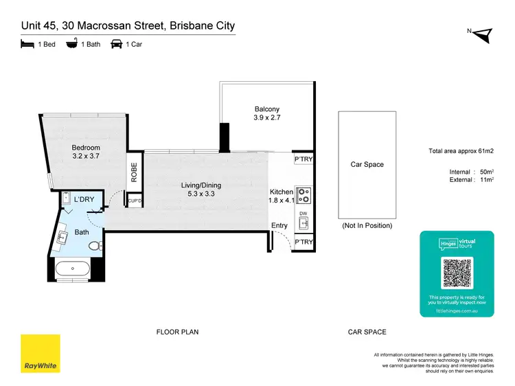 Floorplan of Homely apartment listing, 45/30 Macrossan Street, Brisbane City QLD 4000