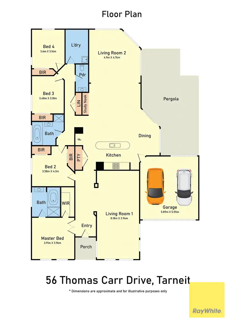 Floorplan of Homely house listing, 56 Thomas Carr Drive, Tarneit VIC 3029