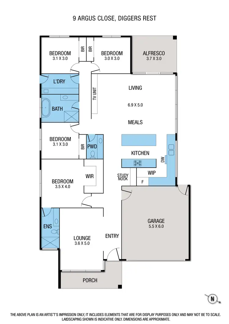 Floorplan of Homely house listing, 9 Argus Close, Diggers Rest VIC 3427