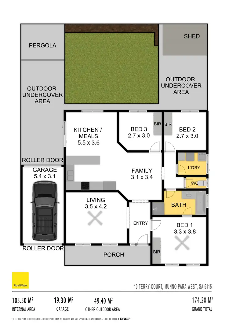 Floorplan of Homely house listing, 10 Terry Court, Munno Para West SA 5115