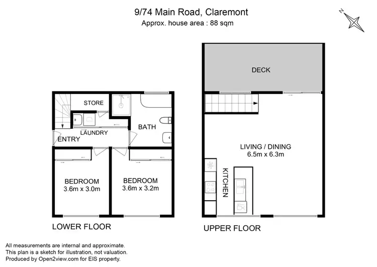 Floorplan of Homely unit listing, 9/74 Main Road, Claremont TAS 7011