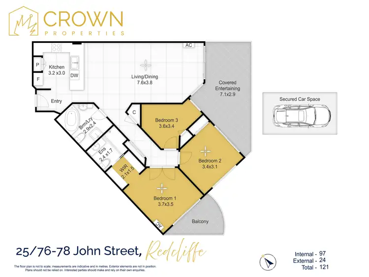 Floorplan of Homely apartment listing, 25/76-78 John Street, Redcliffe QLD 4020