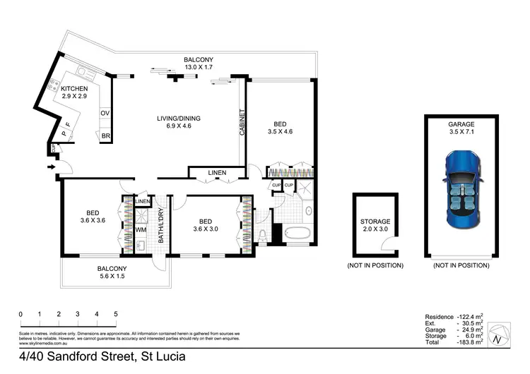 Floorplan of Homely apartment listing, 4/40 Sandford Street, St Lucia QLD 4067