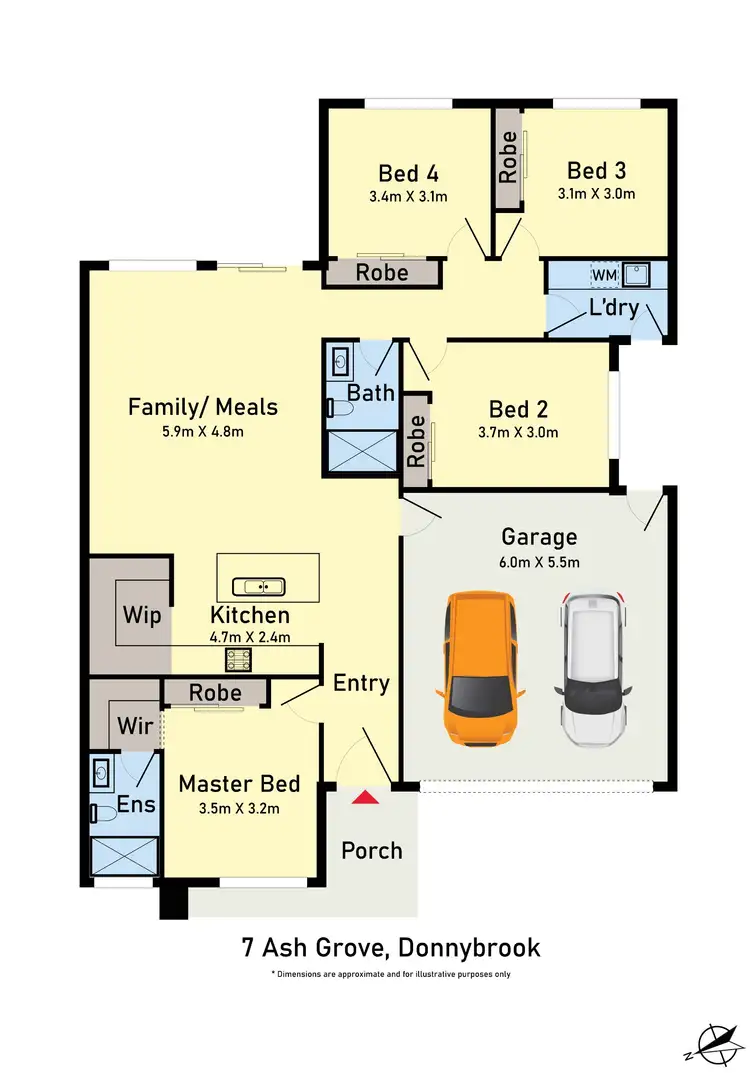 Floorplan of Homely house listing, 7 Ash Grove, Donnybrook VIC 3064